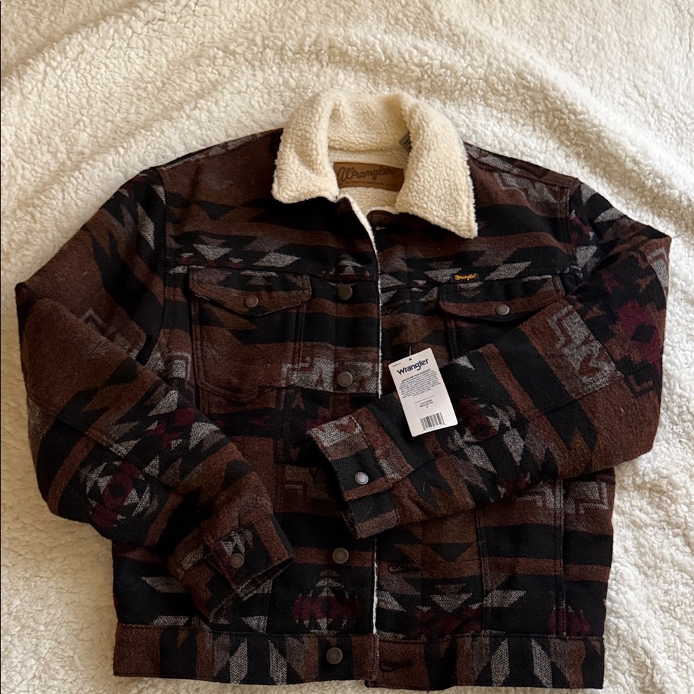 Wrangler Brown and Black Patterned Jacket - image 1